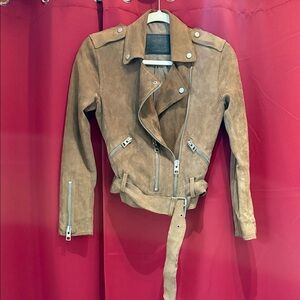 All Saints Tan Leather Jacket